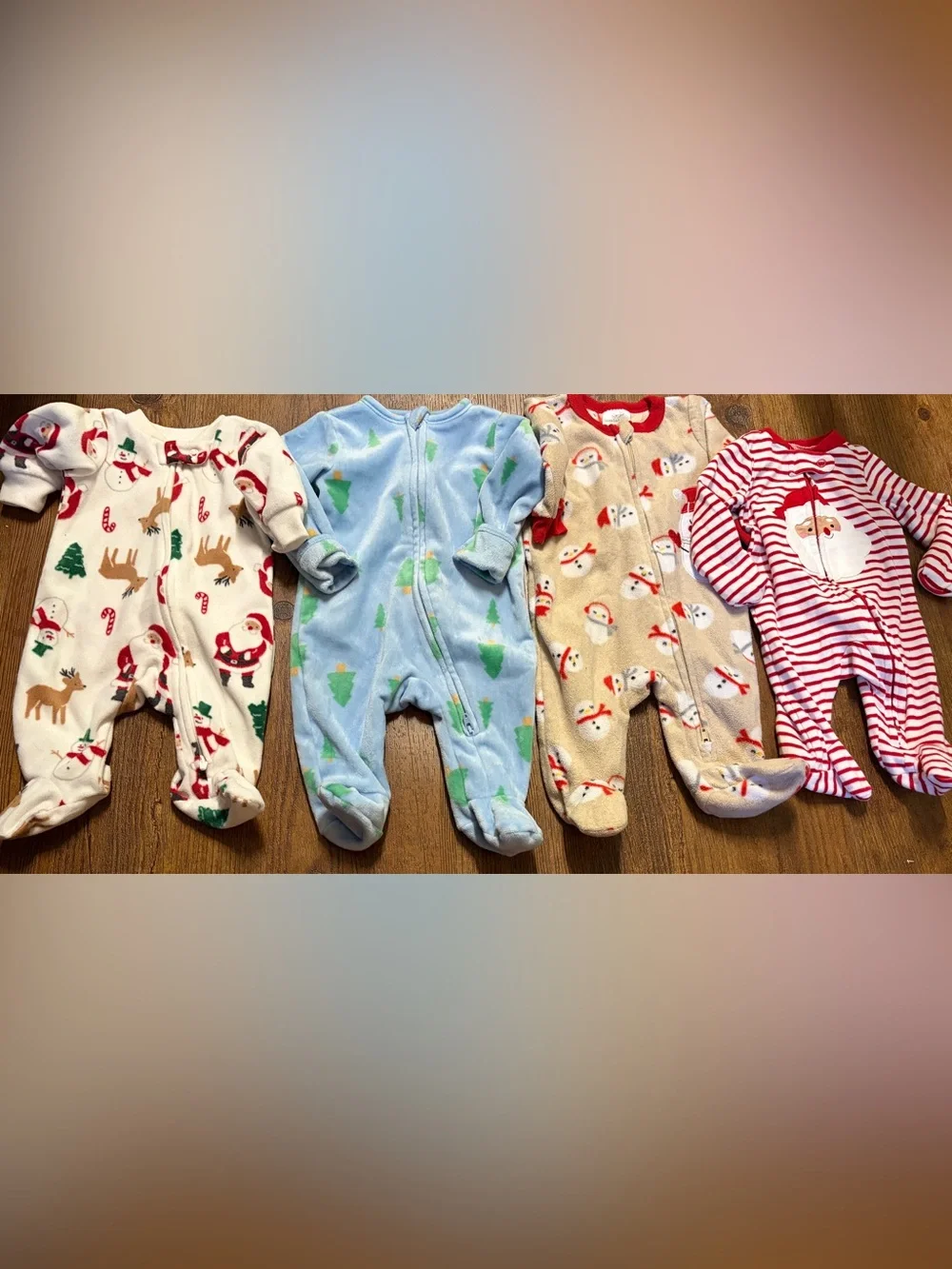 Four Christmas Pajama Sets